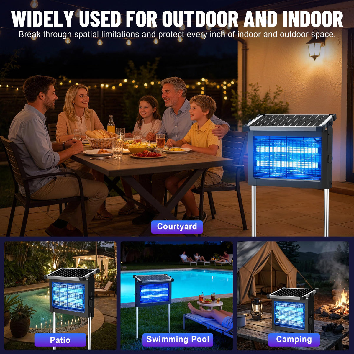 CXBER IP66 waterproof bug zapper for dependable outdoor performance.