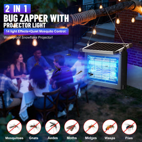 CXBER solar bug zapper for camping setup and outdoor use.