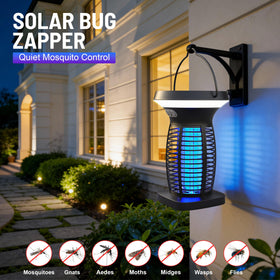 CXBER solar bug zapper USB charging cable for quick recharges.