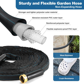CXEZSIK garden hose 50ft leak-proof washers reduce drips for consistent watering