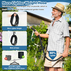 CXEZSIK garden hose 50ft lightweight hose makes carrying and setup effortless