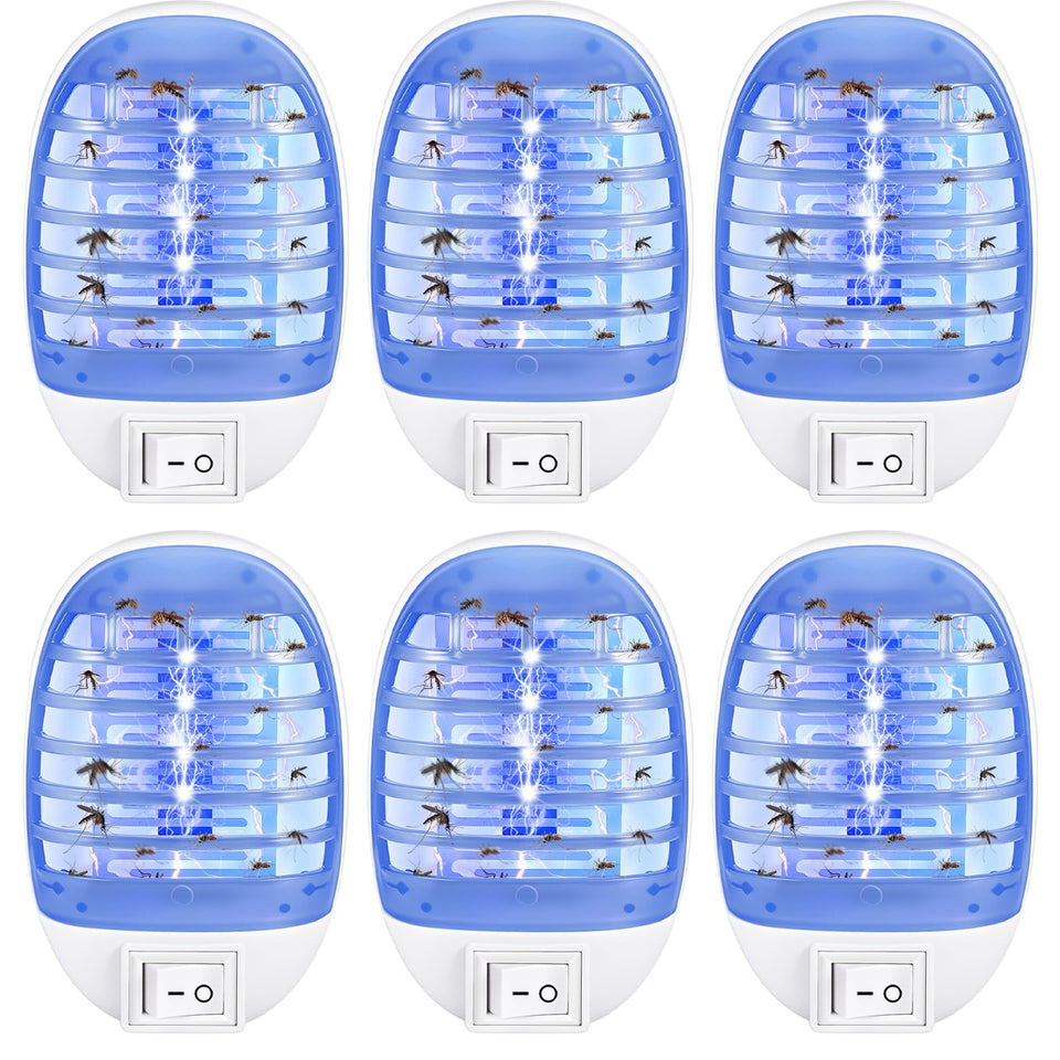 CXIENAOY 6-pack bug zapper powered from an indoor outlet for quick control
