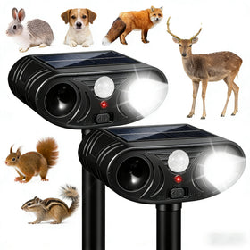 CXIENAOY solar deterrent with motion sensor protects your yard.