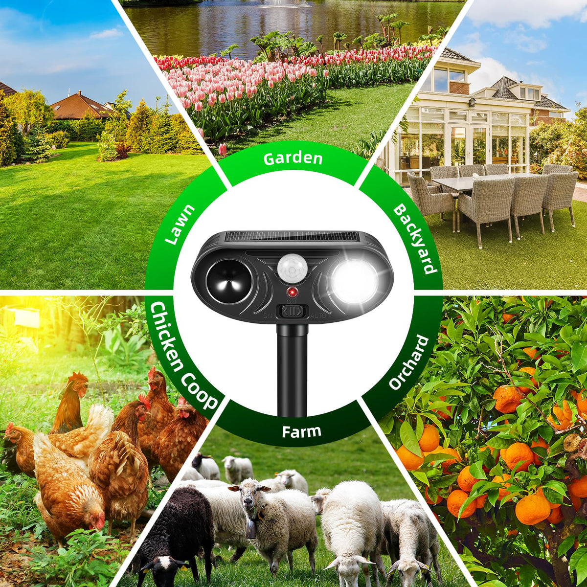CXIENAOY outdoor-ready deterrent suits patios, yards, and fences.