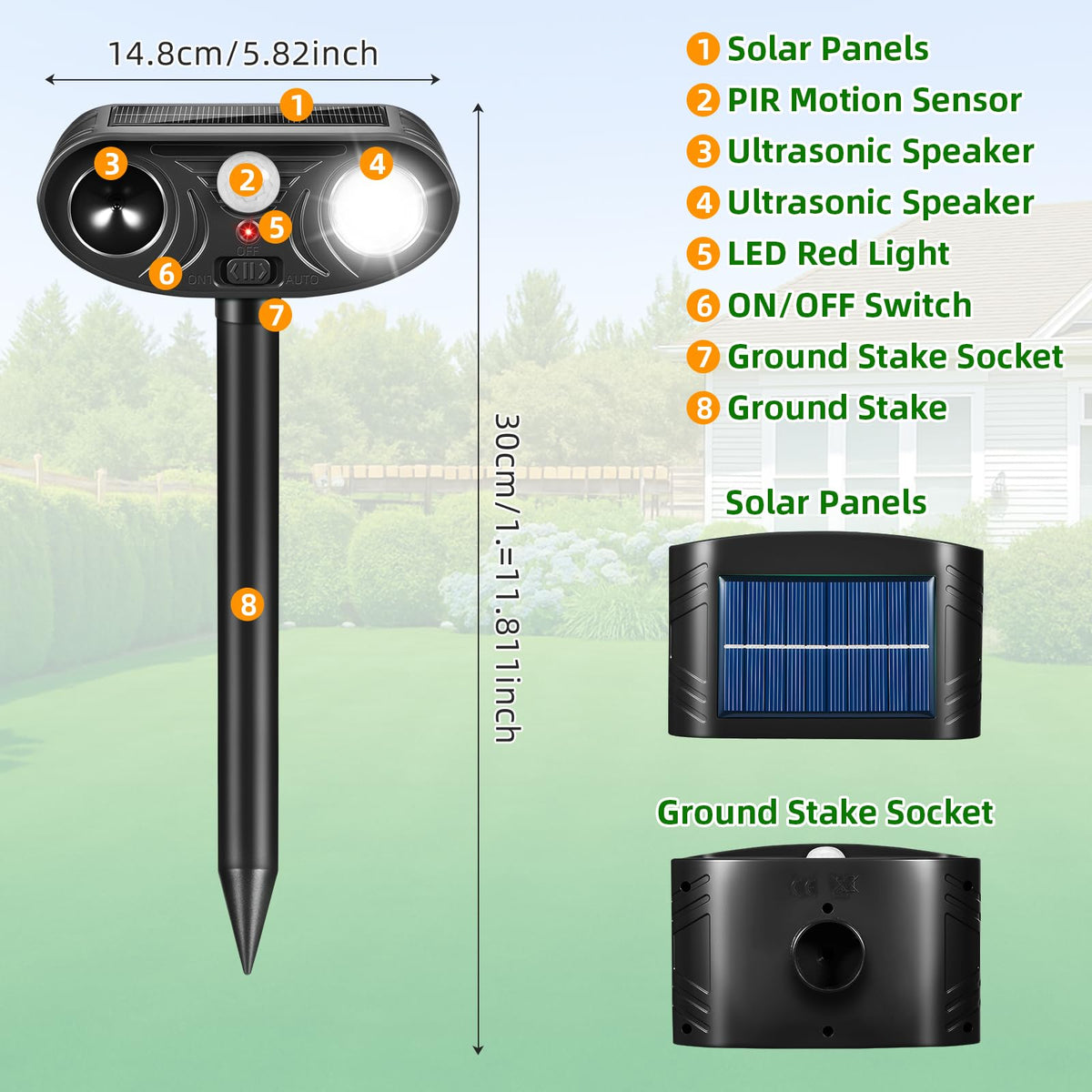 CXIENAOY waterproof housing withstands rain for year-round use.