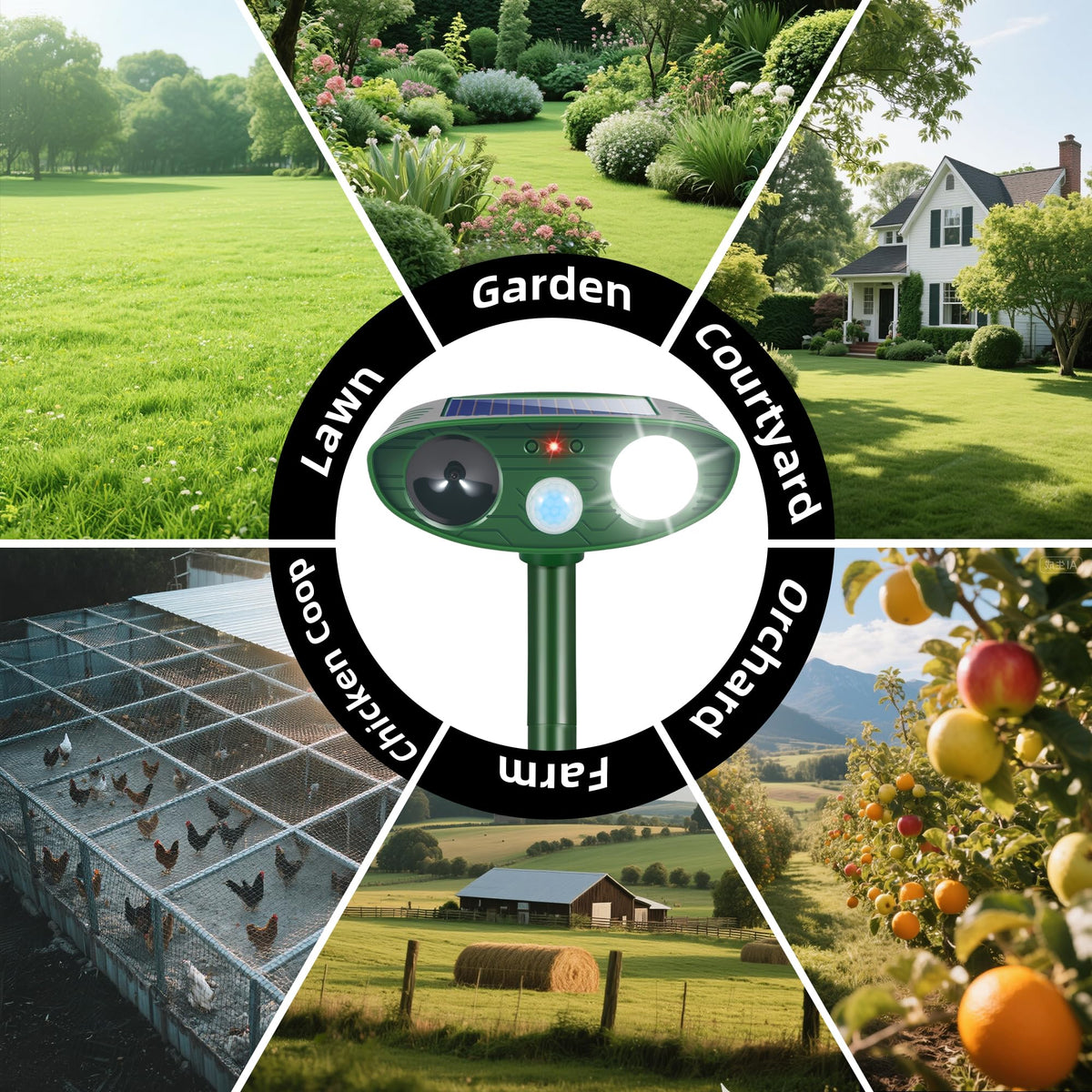 CXIENAOY wide angle detection covers broad garden entry zones