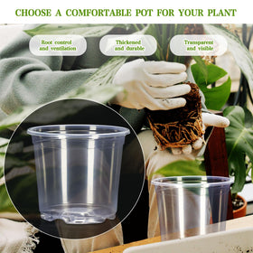 CXIIPOL clear pot 6inch pack emphasizing durability for outdoor use