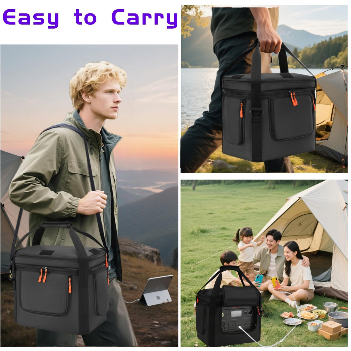 Cxinesbag wipeable lining and base simplify cleaning after trips.