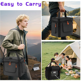 Cxinesbag wipeable lining and base simplify cleaning after trips.