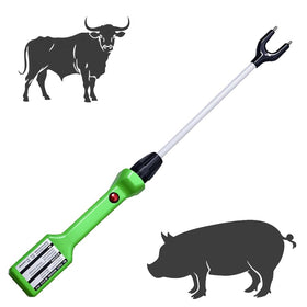 CXKXXFWY Rechargeable cattle prod with LED light for precise guiding and night visibility.