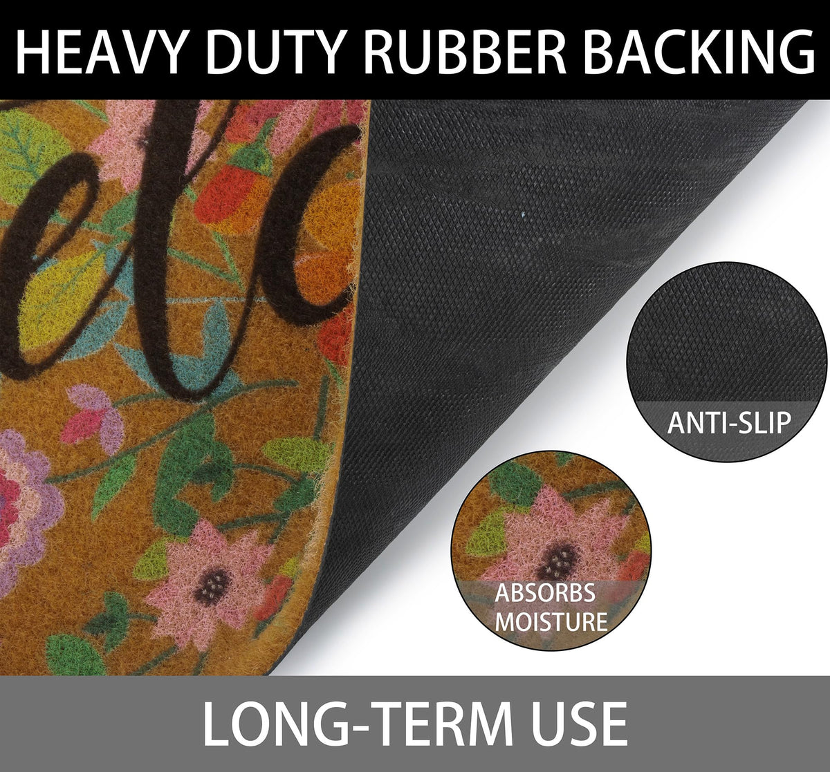 CXQRR Spring color entry mat brightens the foyer and traps moisture.