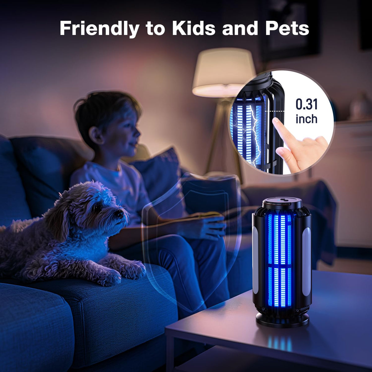 CXRUY Bug Zapper easy-to-clean vertical grid design.