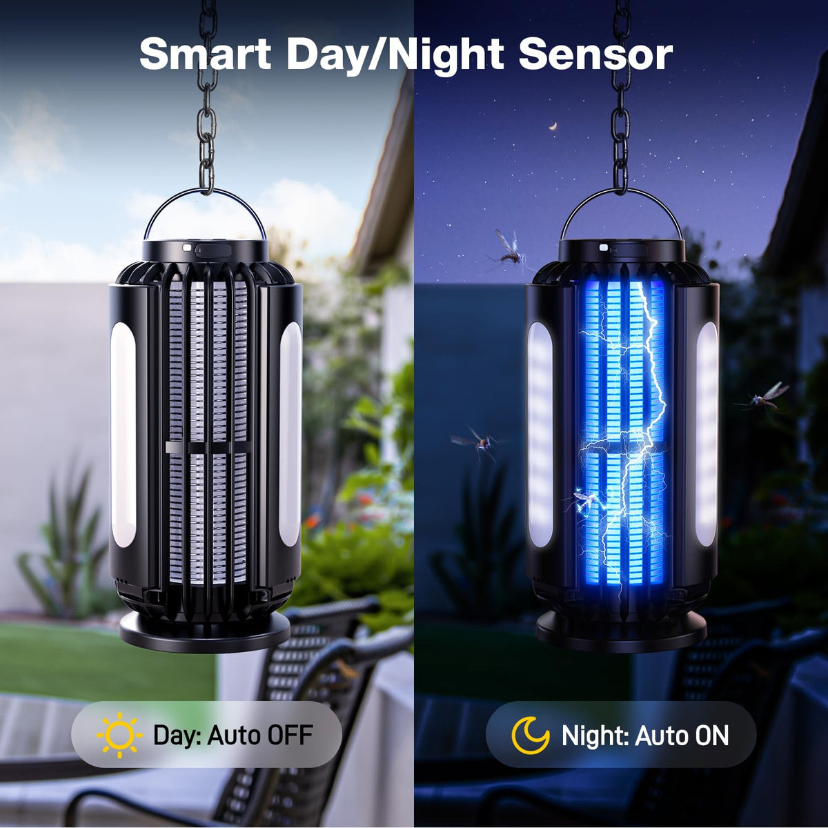CXRUY Bug Zapper IP65 waterproof design allows easy rinse cleaning.