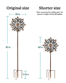 Cyan Oasis 7-color LED night display lights up your garden after sunset.