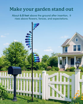 Cyan Oasis wind spinner includes a 1-year replacement service for added peace of mind