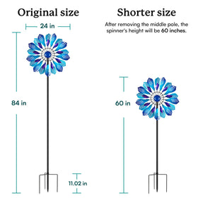 Cyan Oasis Wind Spinner garden decor that elevates outdoor spaces.