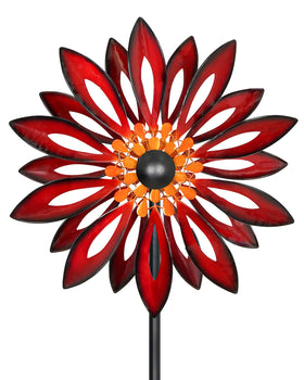 Cyan Oasis wind spinner as yard art gift for garden lovers