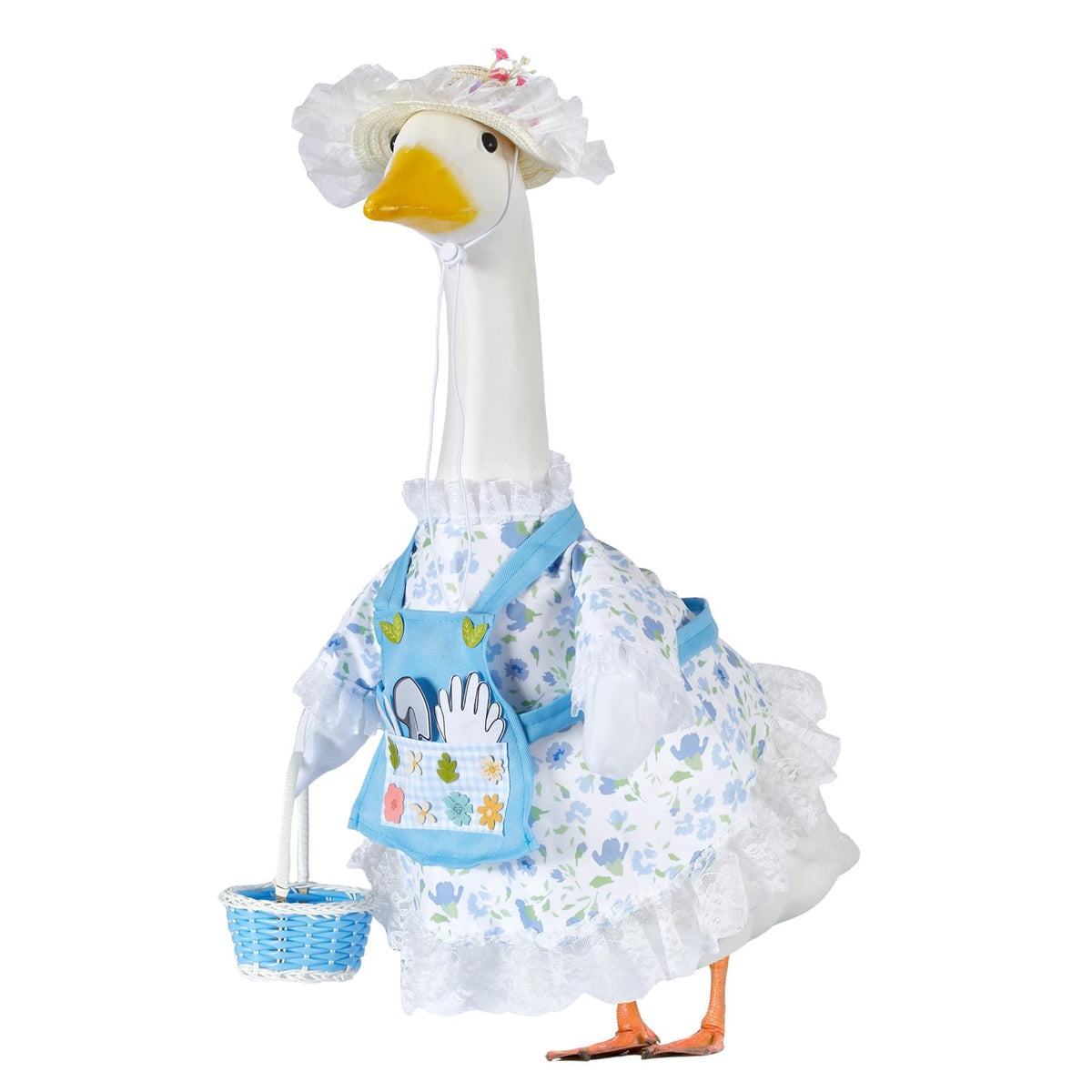 Cylanta spring gardener apron on goose adds porch charm with practical straps