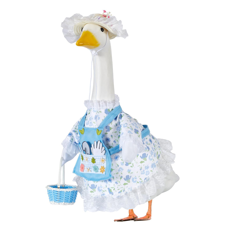 Cylanta spring gardener apron on goose adds porch charm with practical straps