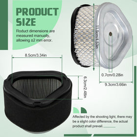 Cyleto M92359 air filter for John Deere STX38 enhances filtration and engine longevity