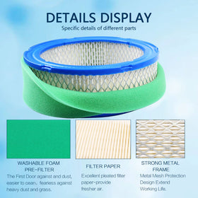 Cyleto air filter with pre-filter front shows layered protection against dust.
