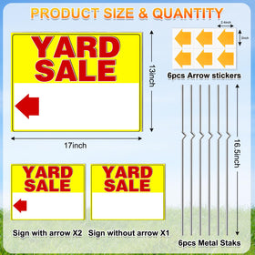 Cyrico easy-install yard sale stakes enable quick setup