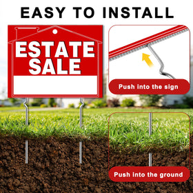 Cyrico fiberglass rod provides sturdy support for outdoor sign displays.