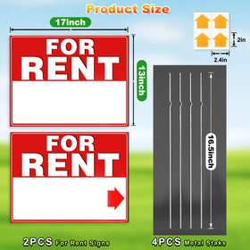 Cyrico rent sign package includes two signs with hardware