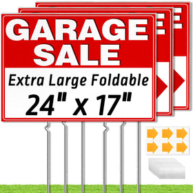 Cyrico 24x17 garage sale sign front view boosts visibility for outdoor events