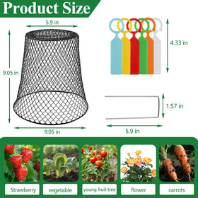 Cyrico garden cloche kit with stakes helps protect vegetables and berries.