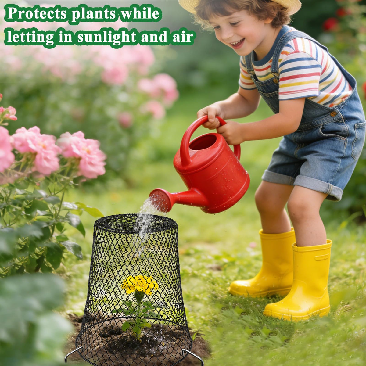 Cyrico ground stakes secure covers quickly during windy days.