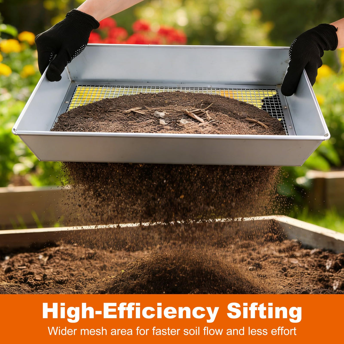 cyrico mesh screens 1/4 and 1/8 inch sizes separate soil by particle size.