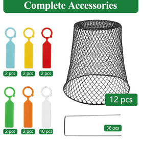 Cyrico metal mesh plant cages provide sturdy, reusable garden protection.
