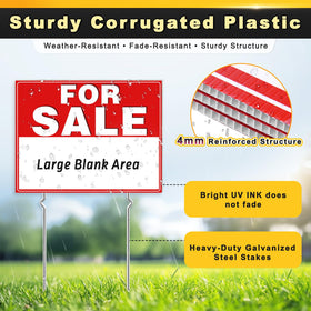Cyrico metal stakes included for quick, tool-free installation.