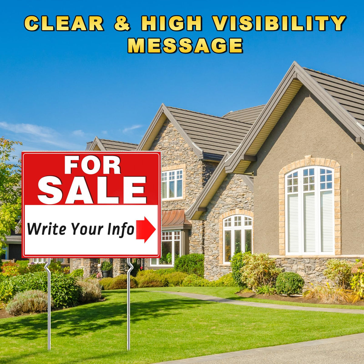 Cyrico sign with large blank area for easy customization.