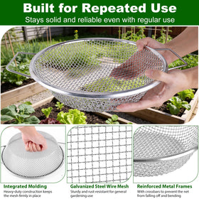 Cyrico sifter with 1/8 inch mesh for fine seed sizing and debris removal.