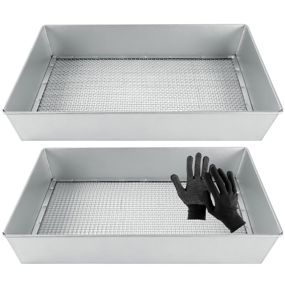 cyrico soil sifter two-pack with a large processing area for faster screening.