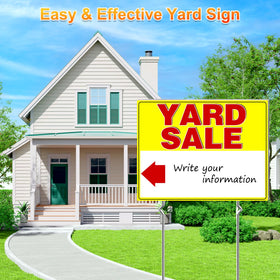 Cyrico yard sale sign kit consolidates signs and arrows for clarity