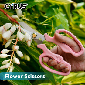 CYRUS garden shears ideal for florists and hobby gardeners pruning roses and bouquets.