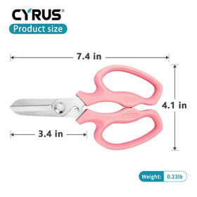 CYRUS integrated stab remover feature allows quick thorn removal during pruning.