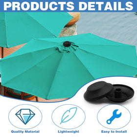CYUXING patio umbrella pole cap in black frame prevents damage in high-traffic spaces
