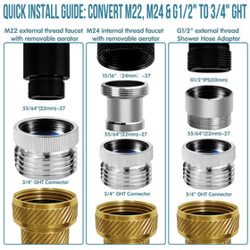 CYUXING tool-free installation demonstrating quick sink-to-hose setup
