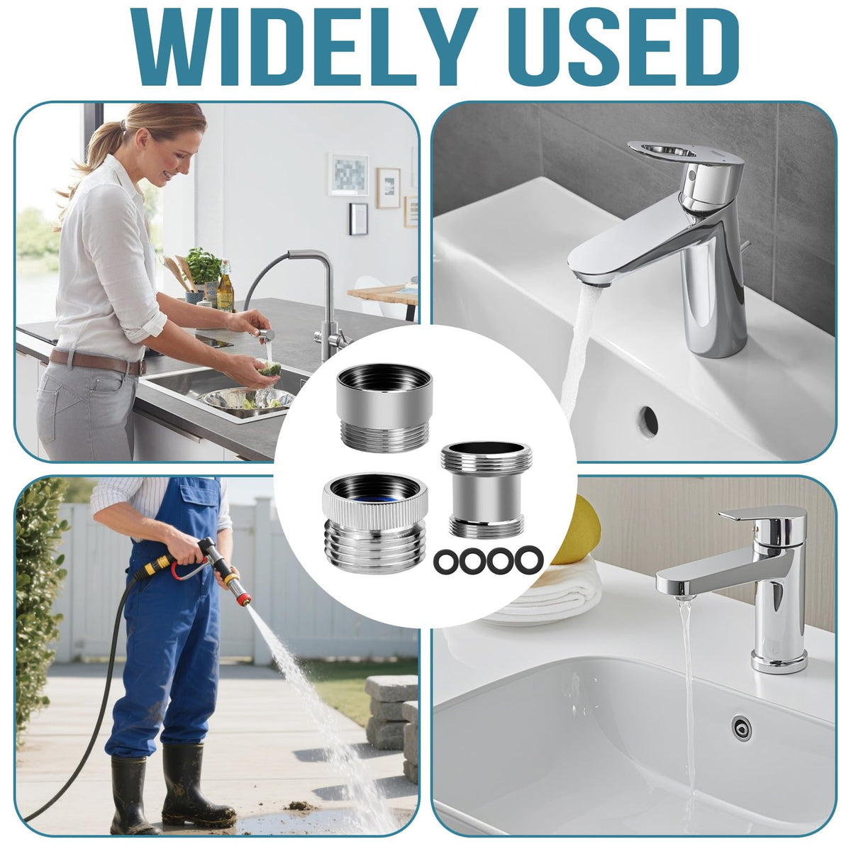 CYUXING universal compatibility with 3/4 inch GHT hoses and common faucet threads