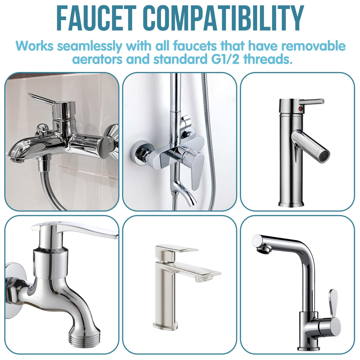CYUXING washers and PTFE tape included for a reliable, leak-free seal