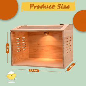 Cyzarize Brooder Box side view highlighting warm habitat for newborn birds.
