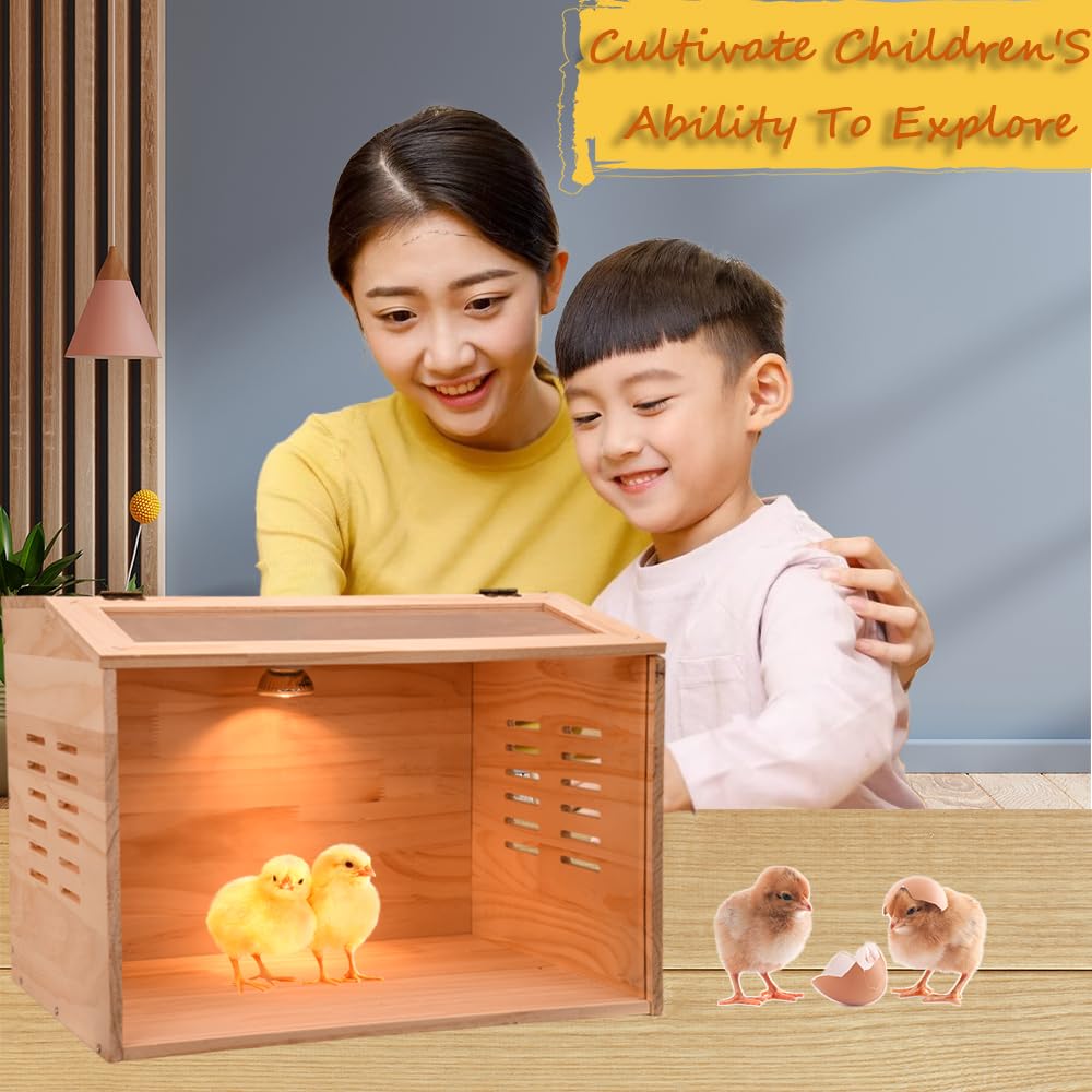 Cyzarize Brooder Box tung wood construction offers a natural environment.