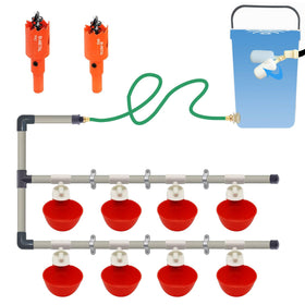 Cyzarize Complete Set Pipeline Waterer installation demonstrates reliable poultry hydration