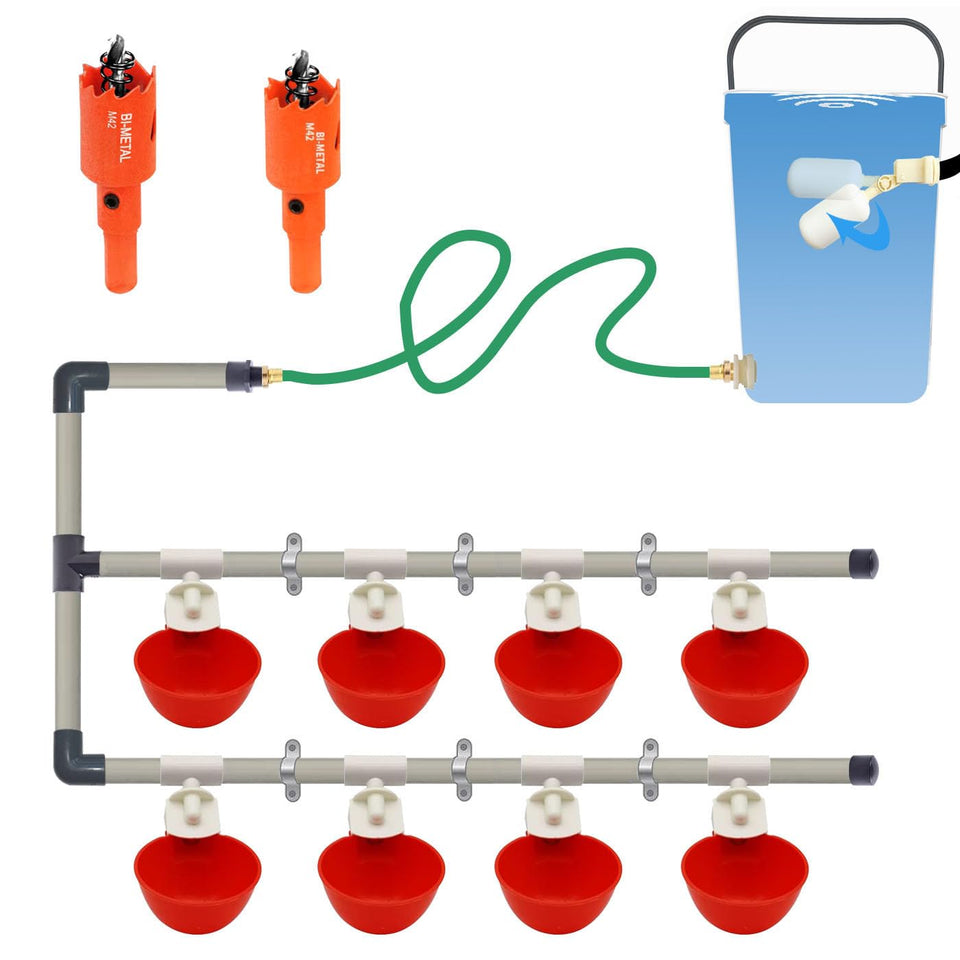 Cyzarize Complete Set Pipeline Waterer installation demonstrates reliable poultry hydration