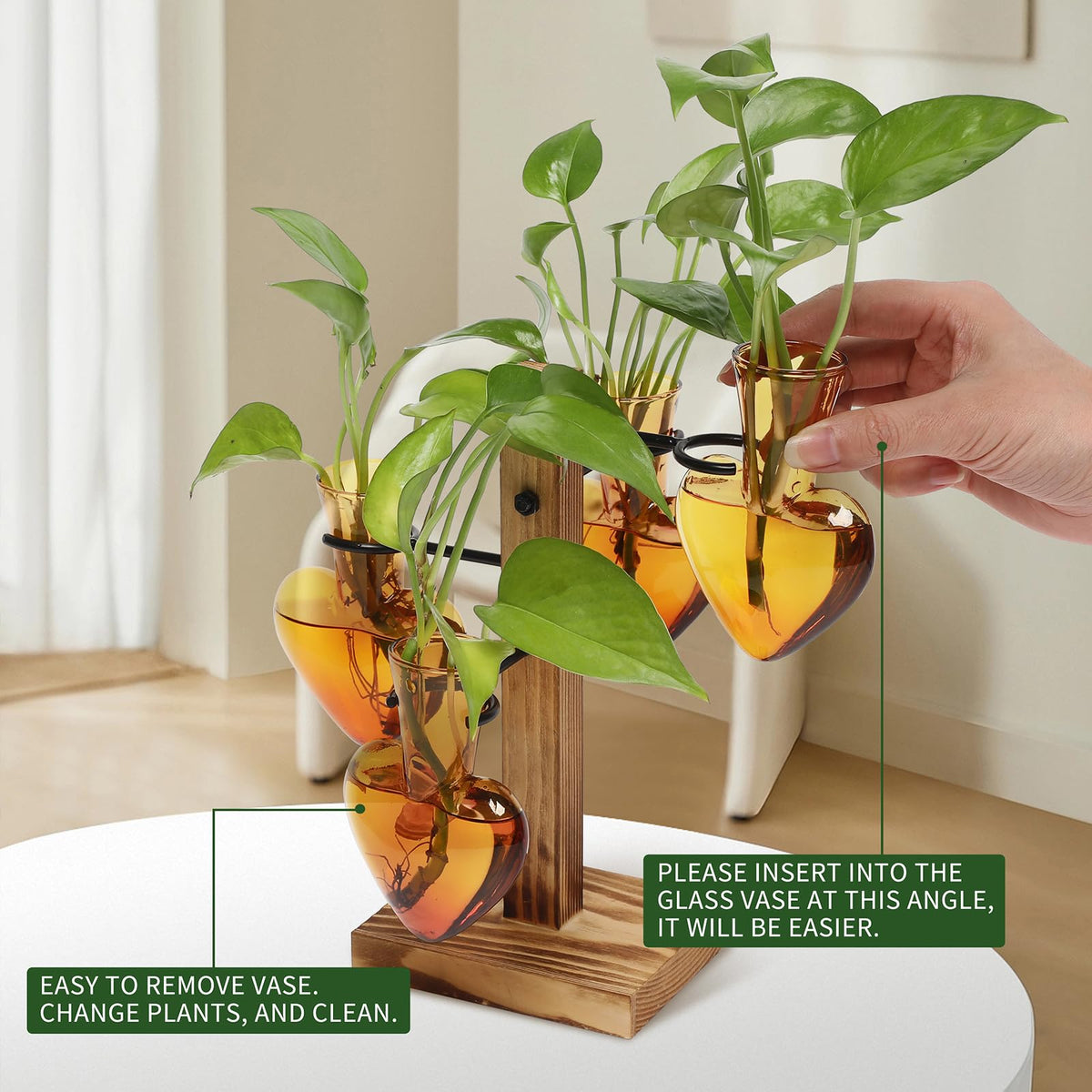 CYZglass four C shaped hangers enable flexible hanging setups