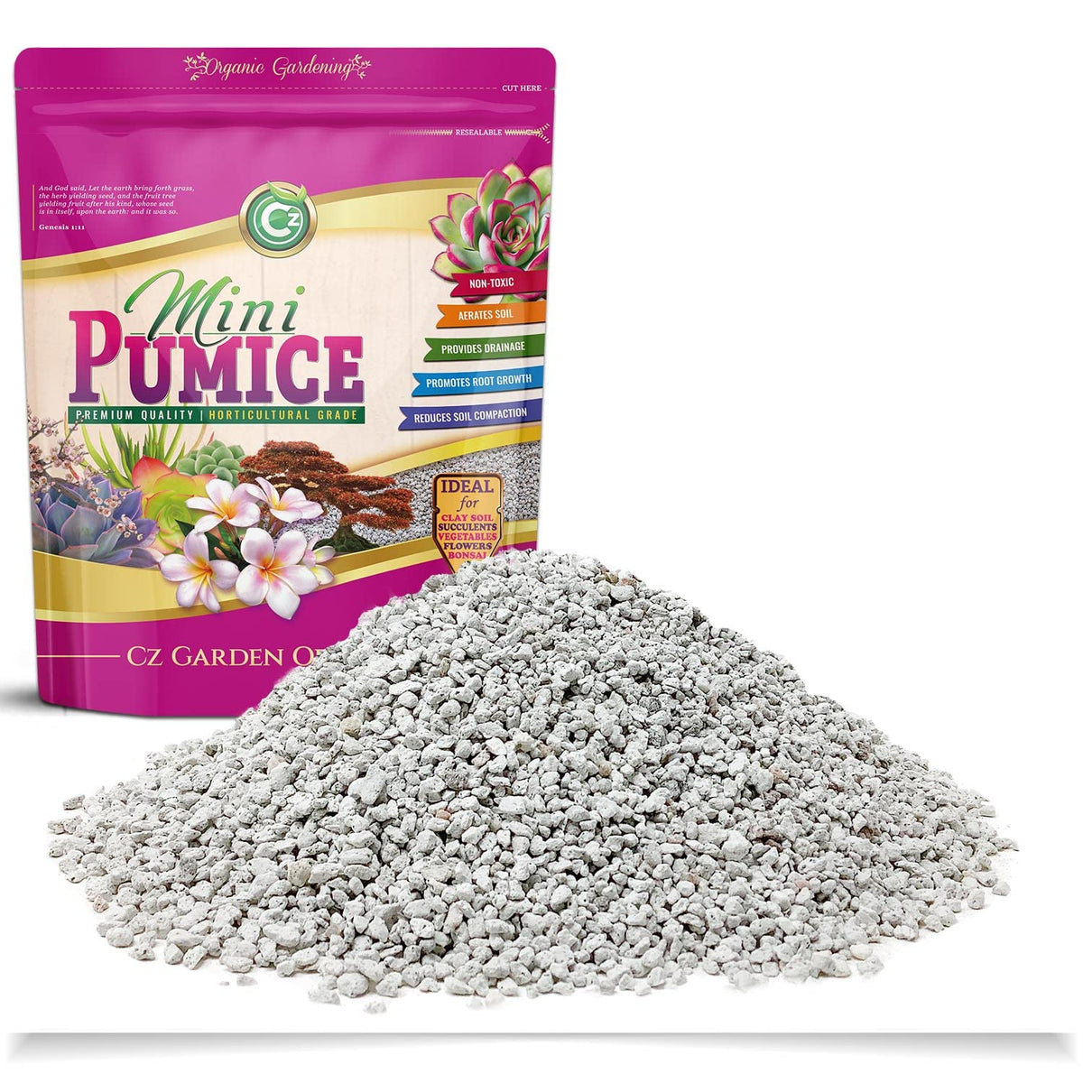 CZ Garden Supply Pumice Stone bag, inert soil amendment for organic gardens